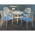 White aluminum frame chairs garden outdoor dining sets with square table